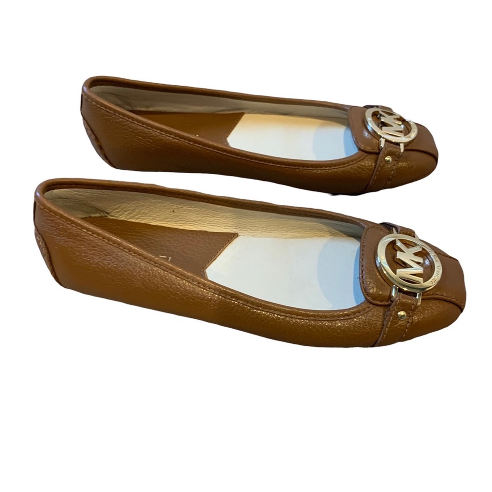 🚫SOLD🚫 MICHAEL KORS Fulton Leather Moccasin in Luggage Brown size 6.5 NWOT - Picture 3 of 7